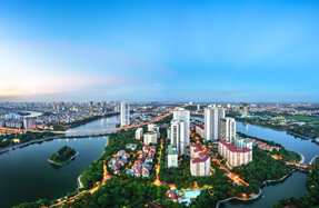 Hanoi city skyline view