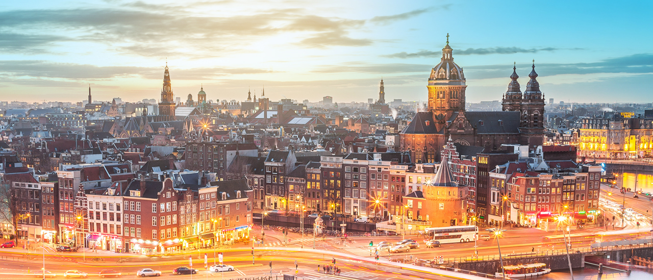 A view of Amsterdam in Holland.